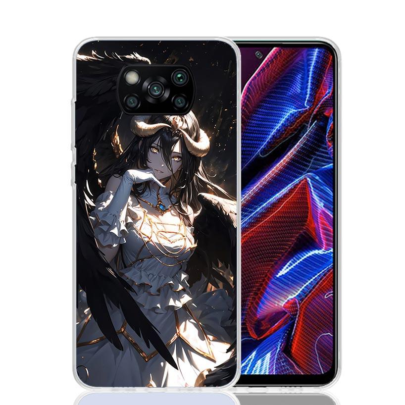 Albedo Overlord Anime Phone Case For Xiaomi Poco X7 X6 X5 Pro F7 Ultra Redmi 15C 15 13 13C 12 12C 10 10A 10C 9 9A 9C 9T Cover Po