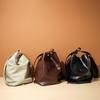 Bucket Bag for Women's Leather Soft Leather Large Capacity Casual Simple High-quality Texture Commuter One-shoulder Crossbody Bag