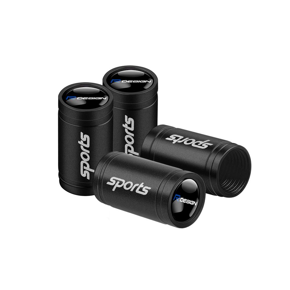 4 Pezzi Lega di Alluminio Coprivalvole per Pneumatici Ruote Auto Copri Stelo Per Volvo Rdesign XC60 XC90 XC40 V50 V60 V40 EX30 S60 C30 V70 S90 AWD
