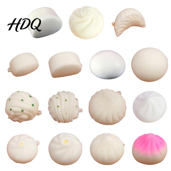 Palm-sized Stress Reliever Chinese Food Squeeze Toy Slow-Rising TPR Steamed Bun Dumpling Roll Fidget