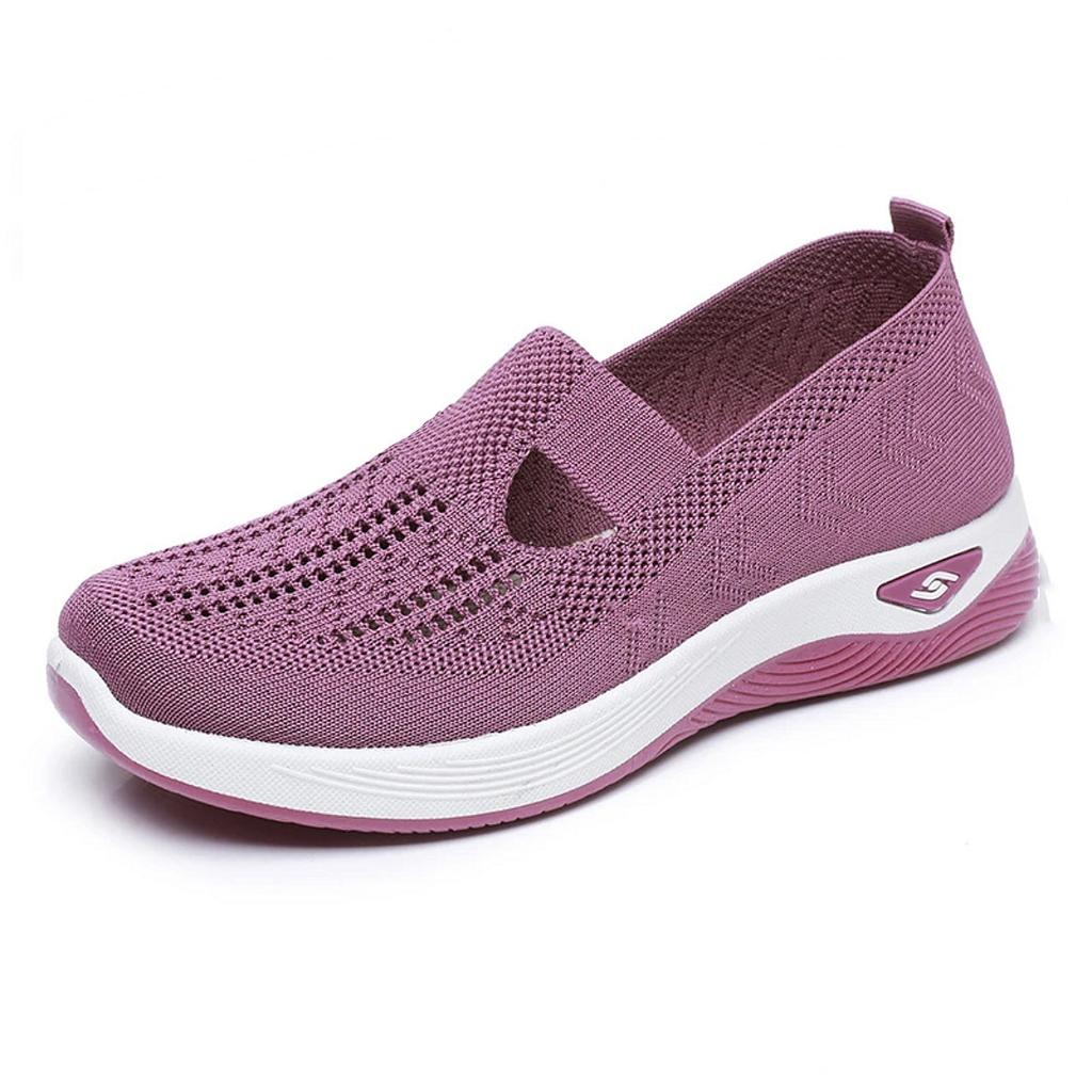 New Middle-aged and Elderly Spring Versatile, Breathable and Comfortable Soft-soled Walking Is Not Tired, and One Foot Is Pedal Casual Shoes for Women