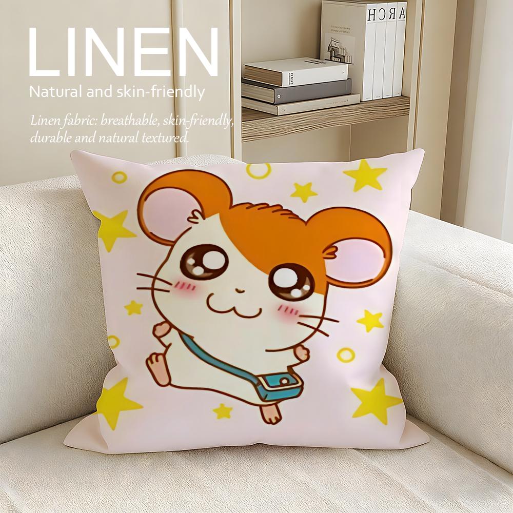 Cute Hamtaro Cushion Cover Pillowcase Set Pcs x x Breathable Washable Sofa Cushion Cover