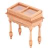 Miniature Dollhouse Display Cabinet with Flip Top Lid Versatile Compact Wooden Dollhouse Furniture