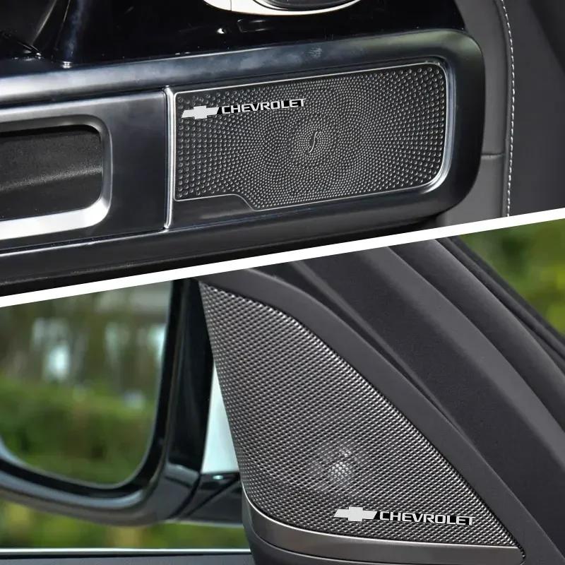 2 pezzi Adesivi Emblema Decorativi Audio in Metallo Alluminio 3D per Auto Accessori Auto per Chevrolet Cruze Silverado Onix Regal Excelle GL8