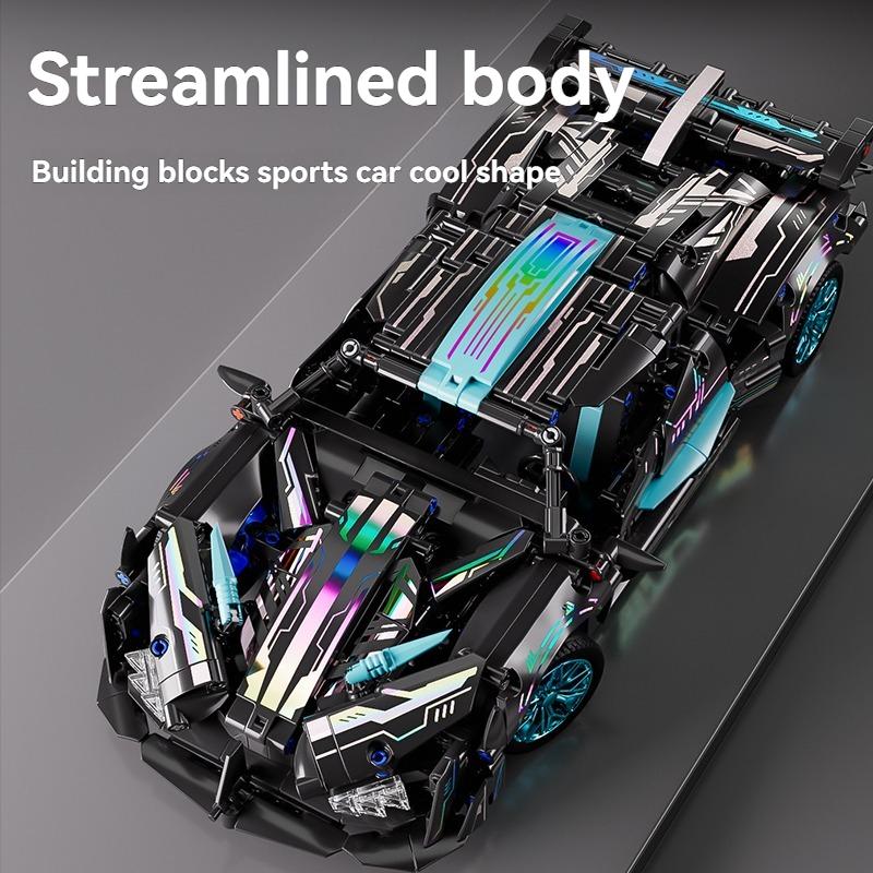 1:14 Technical Racing DIY Sports Car Construction Blocks Playthings Assemble Block Car Playthings designed for Children's Birth Date plus Xmas Present