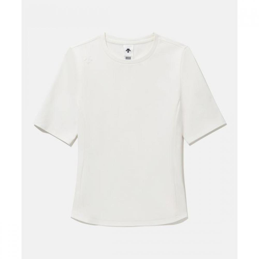 

DeScenTe Women S dualleSS ShorT Sleeve T ShirT Cream CRM0CREAM/85