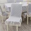 Cotton And Linen Stain Resistant Tablecloth Dining Chair Cover Tablecloth Set Rectangular Table Cloth Stool Anti Slip Seat Mat