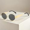 New Oval Frame Sunglasses Men Women Trendy Uv400 Sun Glasses Eyewear Outdoor Driving Sports Punk Goggle Shades For Male