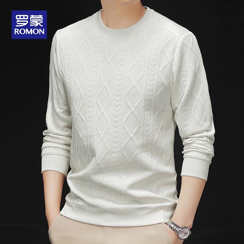 ROMON Men's Autumn Round Neck Sweatshirt