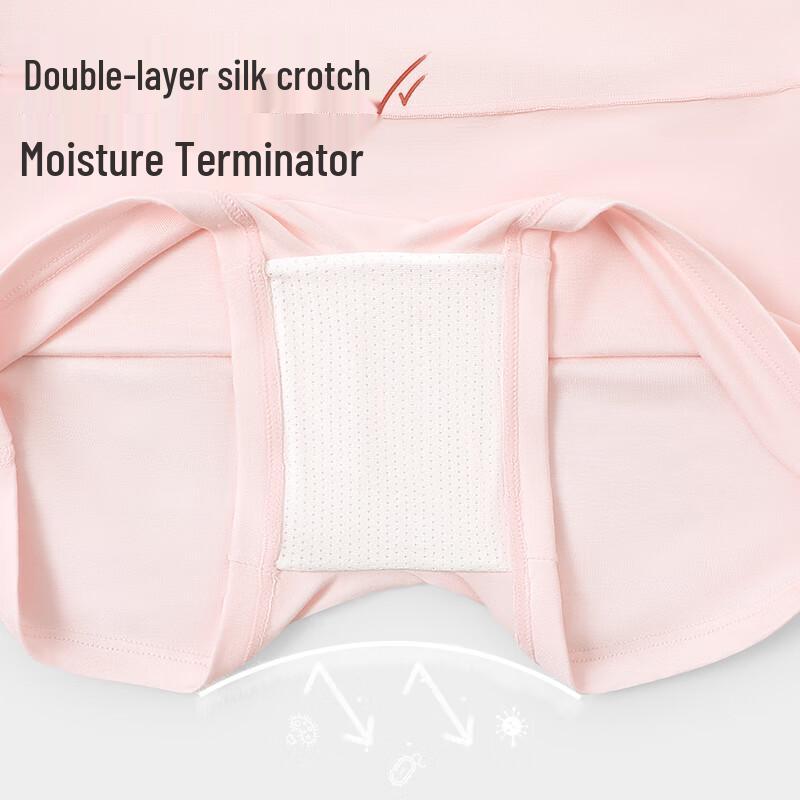 Teen Girls' High-Waist Antibacterial Boxer Briefs