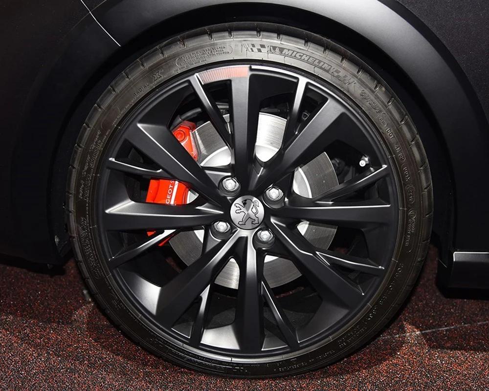 Naklejka na samochód 2025 Gorący Styling Samochodowy 4 szt. 56mm Naklejka na Środkową Nakładkę Piasty Koła Dekoracja Samochodowa Naklejki Do Peugeot 206 207 208 306 307 30