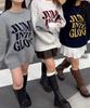 WEGO Fluffy Graphic Knit Big Pullover Size Pattern 2 Sweater, Top, Autumn/Winter Clothes, Gift, Girly, Cute, Women's, F,