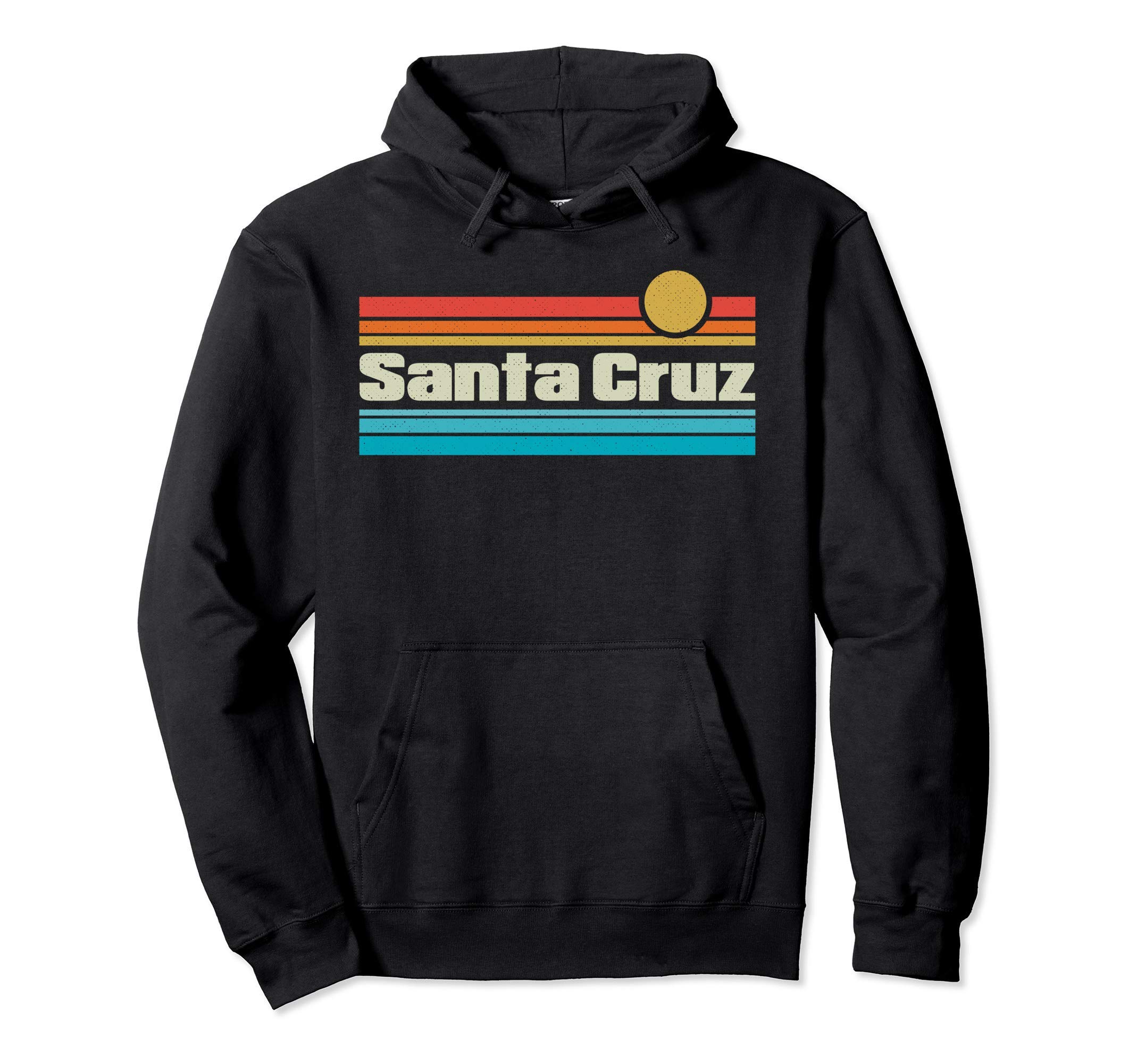 

70s 80s California CA Retro Sunset City Santa Cruz Hoodie