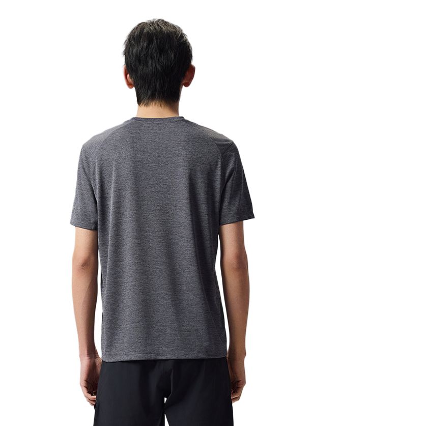 Saucony Running Training Series Knitted Comfortable Stylish Short Sleeve T-Shirt Men Tops Black Gray SA2259ST02T-MG029