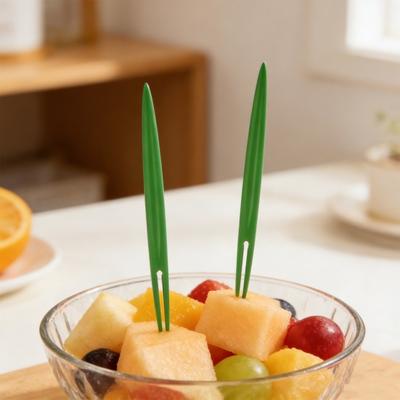 Leaf-Shaped Fruit Picks Decorative Food Skewers for Appetizers Desserts Reusable Burr-free Fruit Fork for Party Buffet Home Kitchen