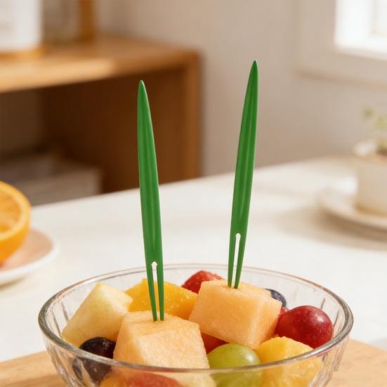 Leaf-Shaped Fruit Picks Decorative Food Skewers for Appetizers Desserts Reusable Burr-free Fruit Fork for Party Buffet Home Kitchen