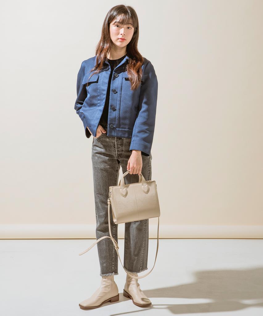 Lemine Square Crossbody Bag (Ivory)