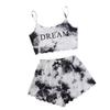 European & American Tie-Dye Camisole Top and Shorts Set – Summer Style