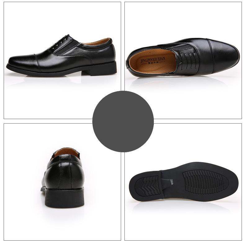 Модные мужские классические кожаные туфли в британском стиле — фото 7