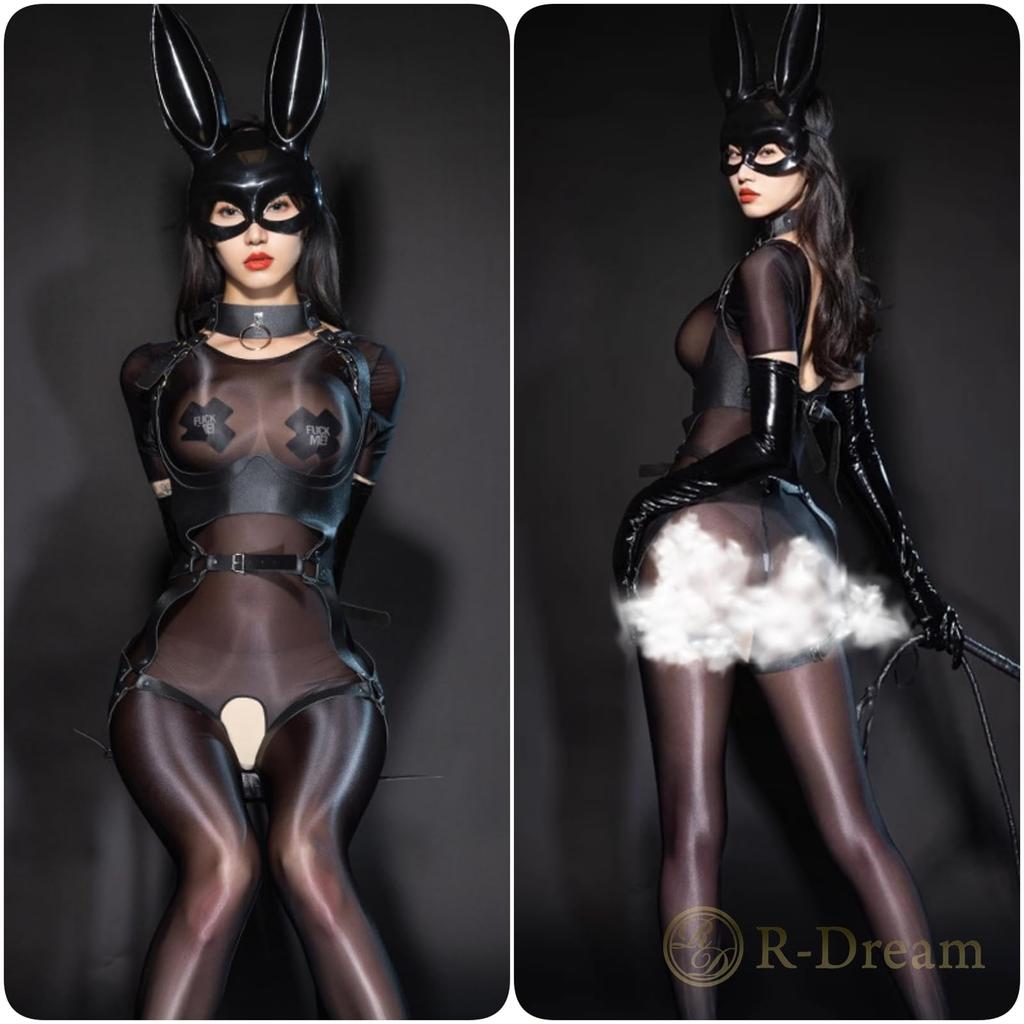Reverse Bunny Cosplay Bunny Girl Sexy Bondage Reverse Bunny Girl Bunny Suit Body Stocking Full Body Tights Extreme Exposure SM Goods for Women