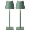 KDG 2 Pack Cordless Black Table Lamps, Rechargeable Portable LED Desk Lamps | 5000mAh Battery Operated 3 Color Stepless Dimming Up for Restaurant,