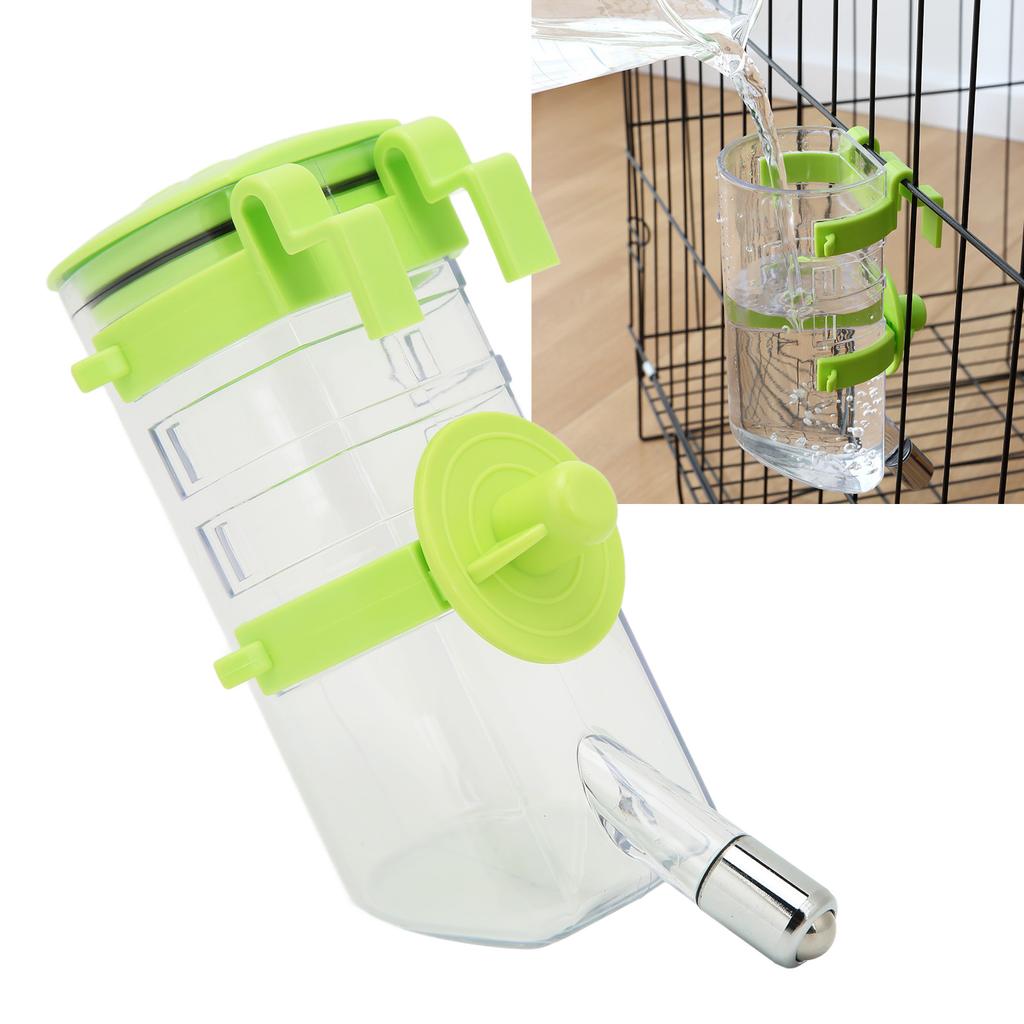 350ml Hanging Water Bottle Dispenser 4 Gears Dog Water Bottle Dispenser for Small Animal