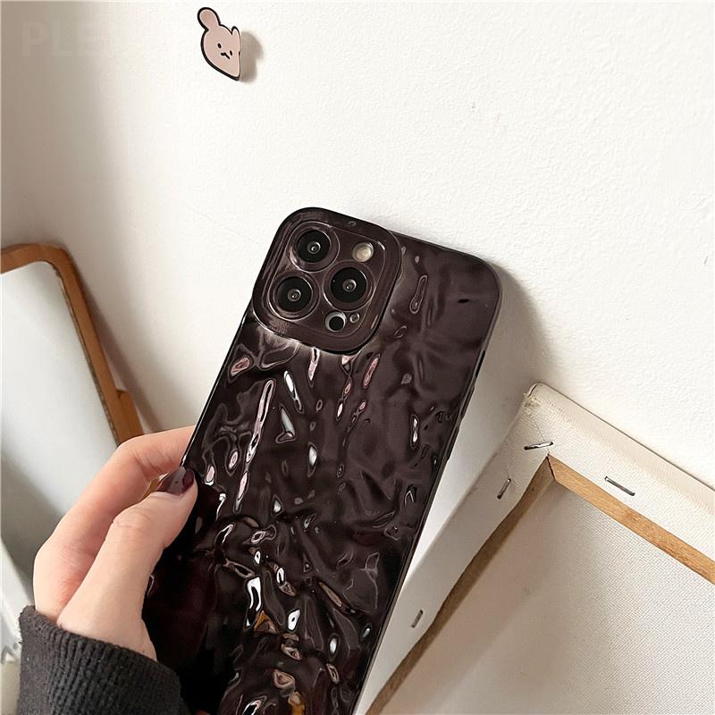 Cute Plated Silver Gold Crumpled Tin Foil Pattern Phone Case For Iphone 13 12 11 Pro Max Xr X Xs Max Camera Lens Protector Cover
