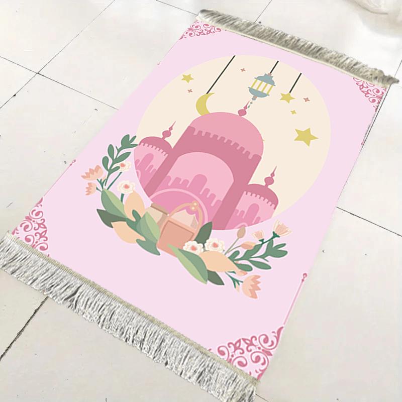 VIKAMA Portable Prayer Mat Ramadan Festival Muslim Prayer Mat Foldable Travel Meditation Mat Unisex for Indoor and Outdoor Use