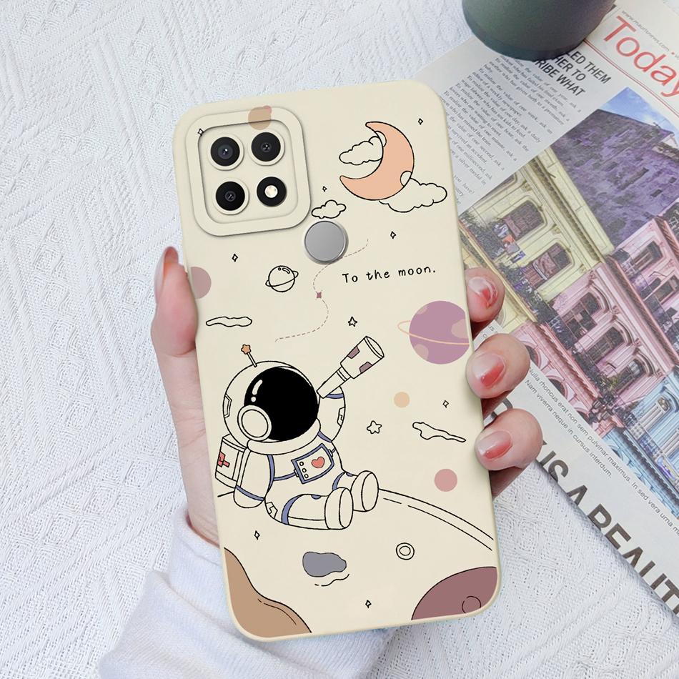 Custodie Per OPPO A15 A15S A16K A16E Design Carino Morbido Silicone Liquido Protezione Fotocamera Migliorata Cover Posteriore Per OPPO A 16K 16E Coque