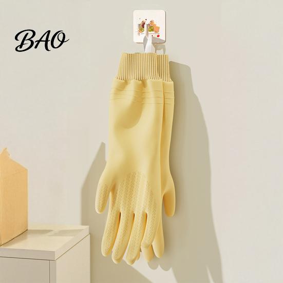 Fleece Lined Cleaning Gloves Dishwashing for Housework, Waterproof PVC Rubber Gloves, Anti-slip Protective Laundry Grip Warm Velvet Lining Kitchen And