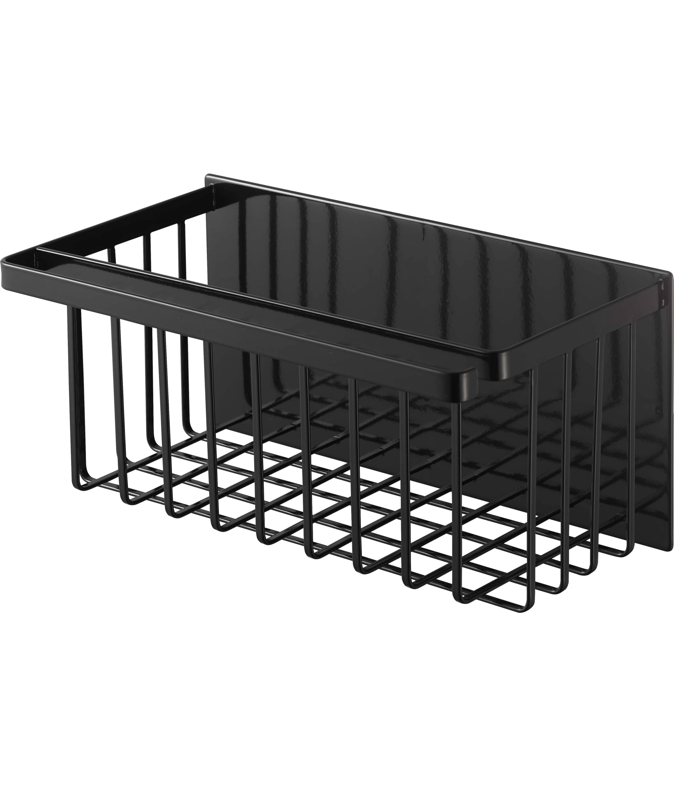 

Yamazaki Magnetic Bathroom Basket, Black, Approx. W31 x D17 x H15cm, Tower Bathroom Rack, Bathroom Storage Rack, 5543