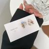 French Style Colored Enamel Glaze Flower Stud Earrings Simple Personality Special-Interest Earrings