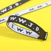 4 Stück WWJD Armbänder Religiös Christlich WWJD Armband Was Würde Jesus Tun Gewebte Armbänder für Männer Frauen Kind Junge Paar