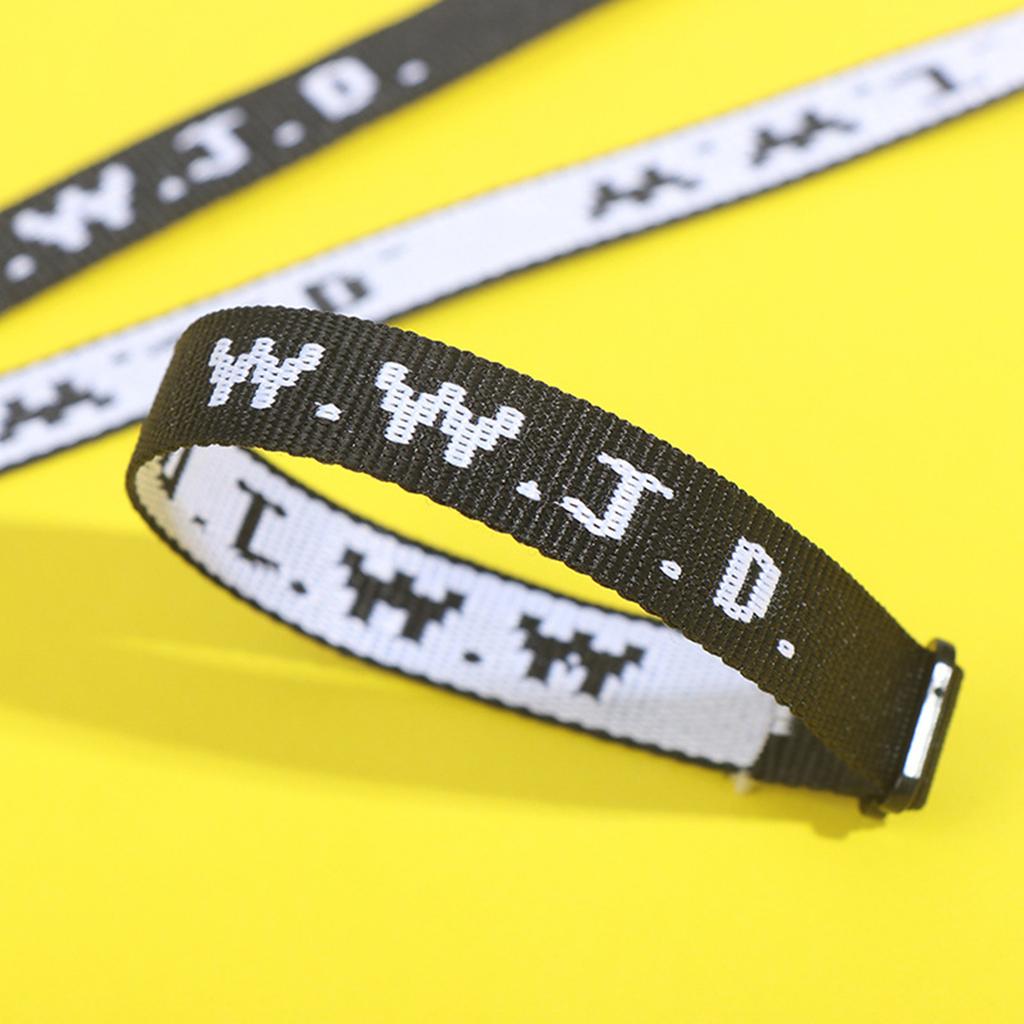 4 Stück WWJD Armbänder Religiös Christlich WWJD Armband Was Würde Jesus Tun Gewebte Armbänder für Männer Frauen Kind Junge Paar