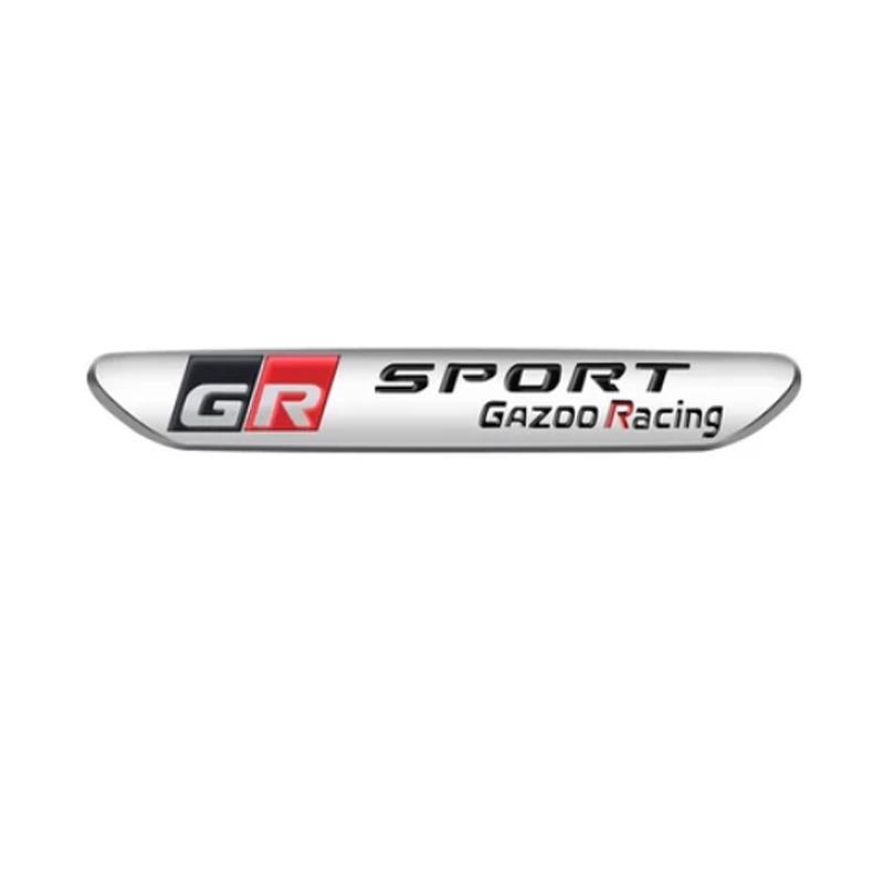 

1PCS GR Sport GAZOO logo Racing Badge Metal Car Stickers Side Body Fender Decal For Toyota TRD Yaris Camry Corolla Vios Prius 86