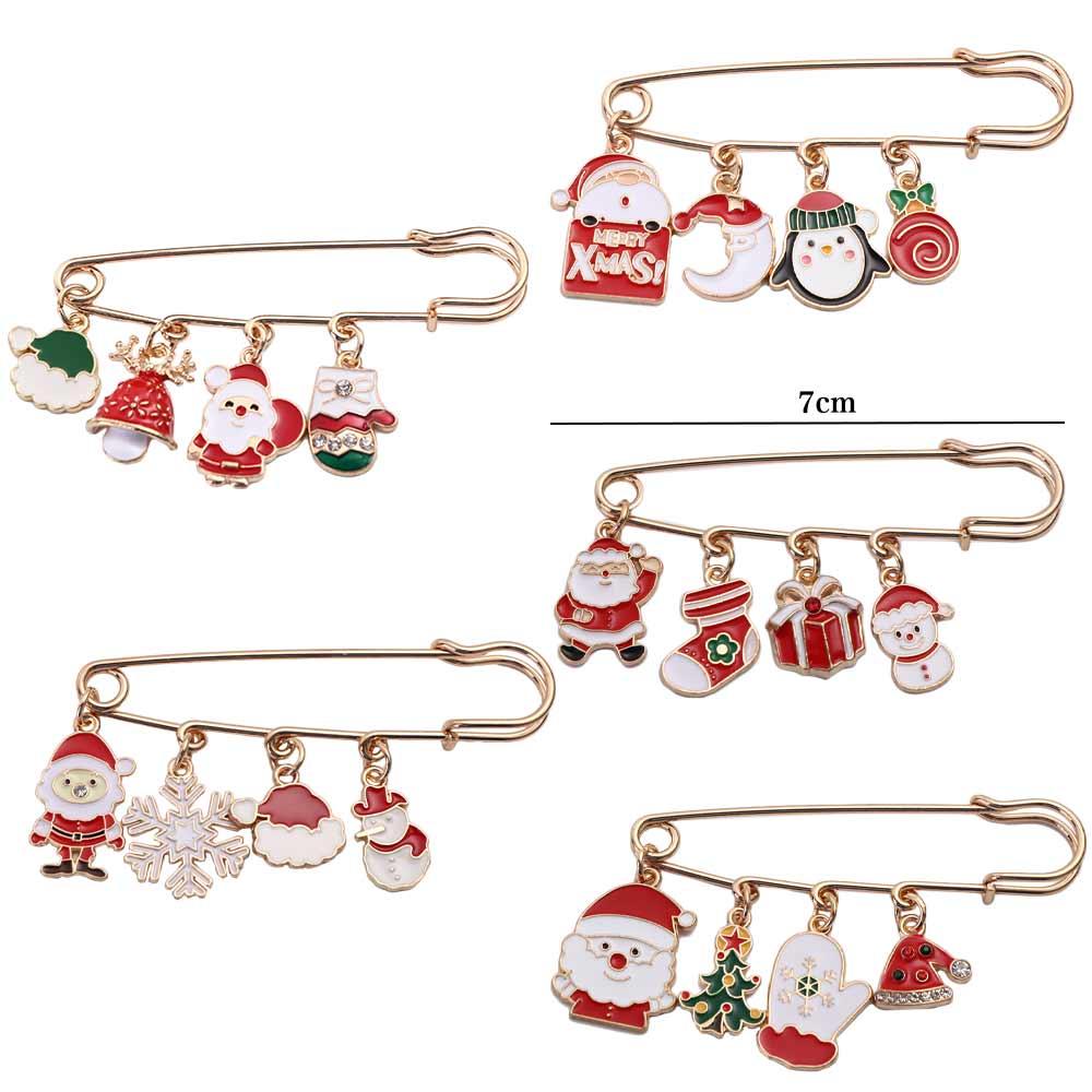 Bag Decoration Jewelry Gift Women Safety Pins Waistband Pin Dress Shawl Clips Christmas Brooches