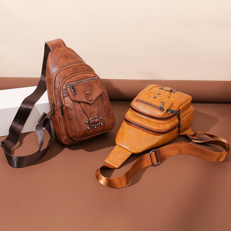 

Мягкая кожаная текстура, портативная сумка через плечо большой емкости, нагрудная сумка