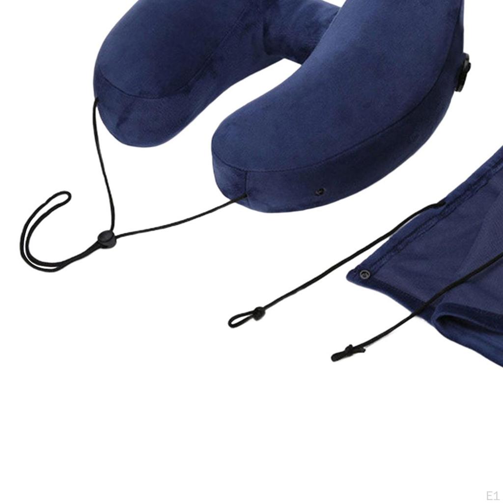 Inflatable Neck Pillow with Handy Carrying Pouch