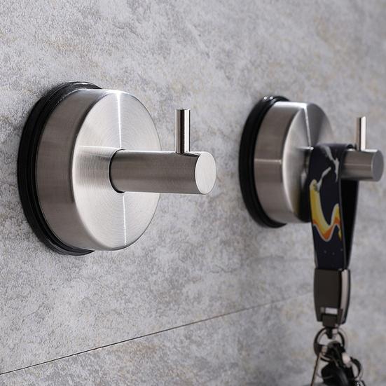 Yousheng 2 ks přísavkových háčků na dveře na věnce, sprchové, vodotěsné, dekorativní kruhový háček, bez vrtání, držák na ručníky na vchodové dveře, skleněná okna, koupelna