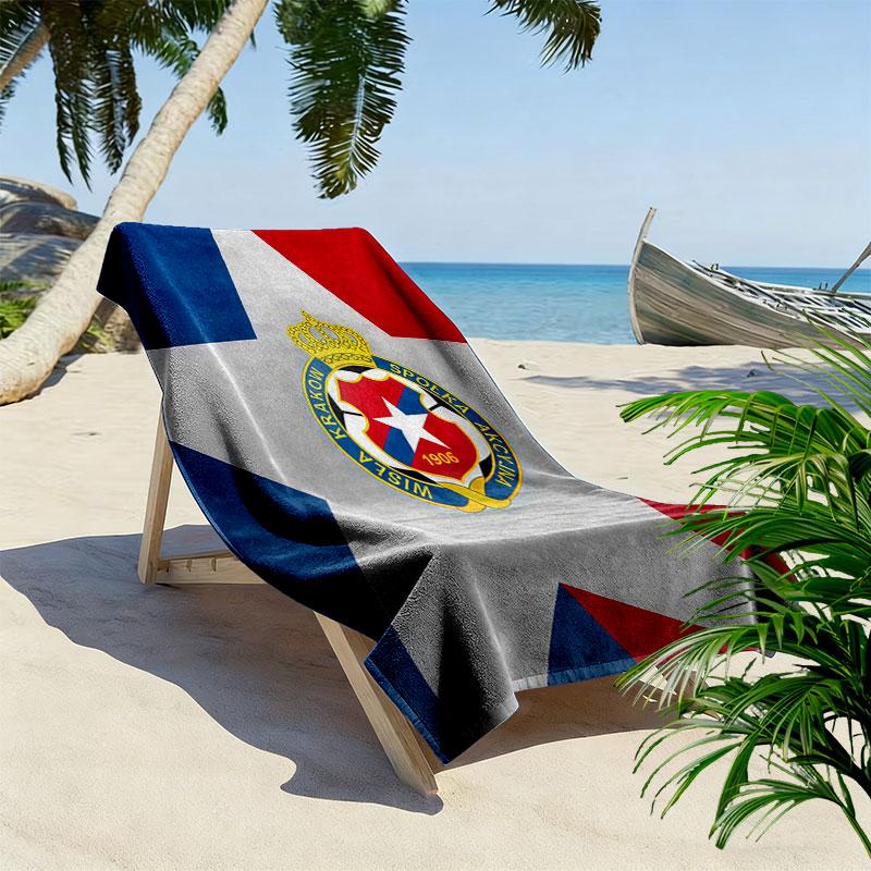 Wisła poster Print Beach Towel, Large Soft Quick Dry Towel for Beach Camping Swimming