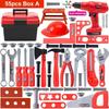 Kids Repair Toolbox Toy Set, Simulation Engineering Tools with Drill, Educational Pretend Play Gifts for Boys