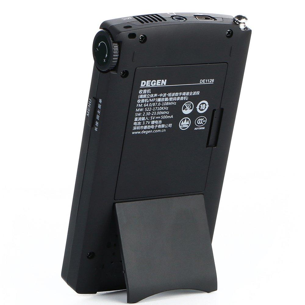 DEGEN DE1126 Spare Set Digital DSP Shortwave Portable BCL FM World Band 248 Station Preset Recording and Voice 4GB Internal USB Sleep Large Japanese