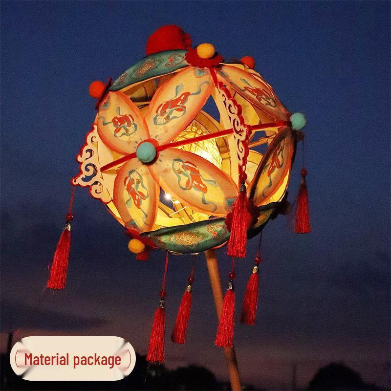 Chao Tool: Hydrangea Palace Lantern - Hand-Held Ancient Style Wind Lantern with National Flower Design for Lantern Festival
