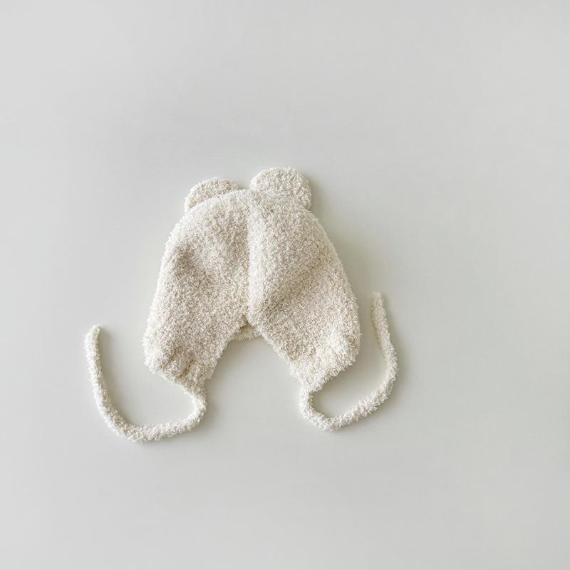 Bonnet Bébé Oreilles de Lapin Mignon Hiver Épais Chaud 1-3 ans Tout-Petites Filles Chapeau Protection Oreilles Extérieur Coupe-vent Bonnets Enfants