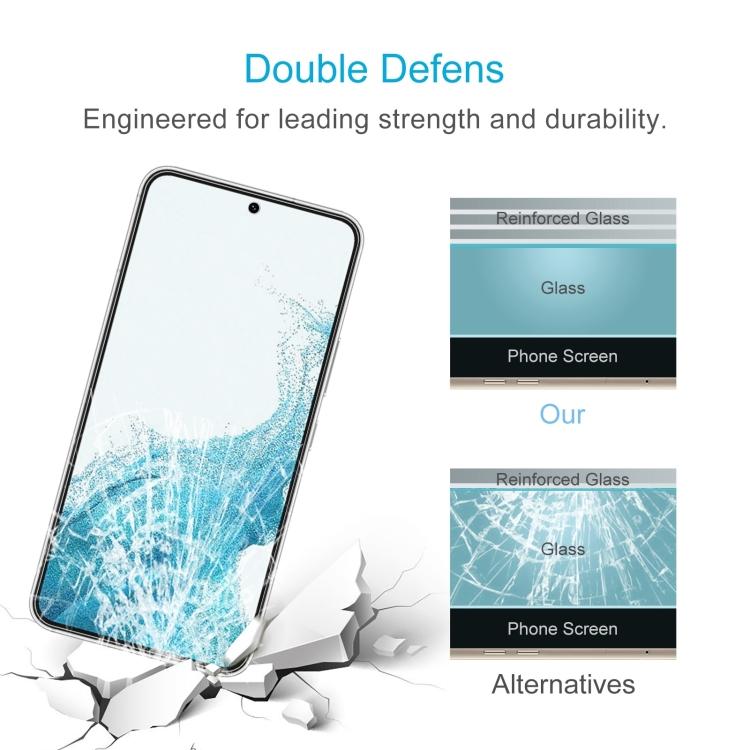 0.18mm 9H 2.5D Tempered Glass Fingerprint Unlock Film For Samsung Galaxy S22 5G