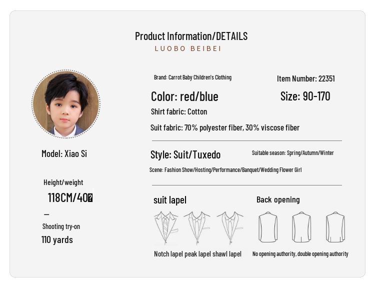 Stilvoller britischer Karoprint-Anzug für Jungen für Hochzeiten & Aufführungen