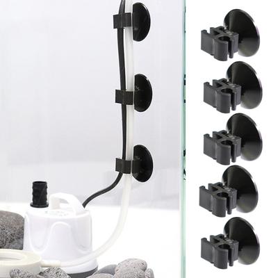 5 Pcs Aquarium Suction Cup Double-ended Buckle for Square And Round Tube Fish Tank Oxygen Tube Hose Pump Power