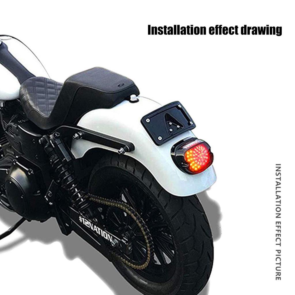 LED Tail Light Motorcycle Replacement Smoked Taillight License Plate Rear Light Integrated Brake Turn Signal Rear Lights