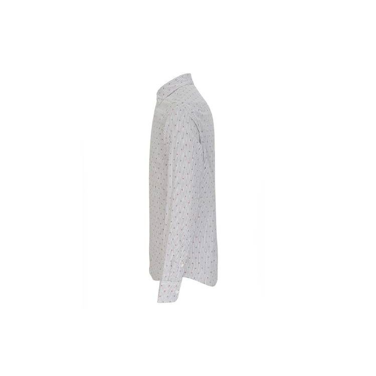 Emporio Armani Cotton Polo Long Sleeve Shirt Men Shirts Light-Gray 6H1CA4-1NXXZ-F107