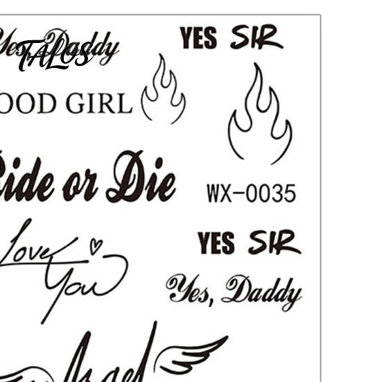 Talos 5 Sheets Lovers Tattoo Stickers, Fun Temporary Face Tattoos, Safe Waterproof Body Art Stickers for Couple Valentine's Day Anniversary